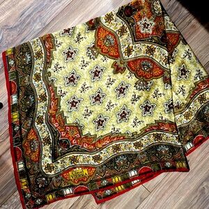 Claude Vierra Paisley large silk square Scarf.
